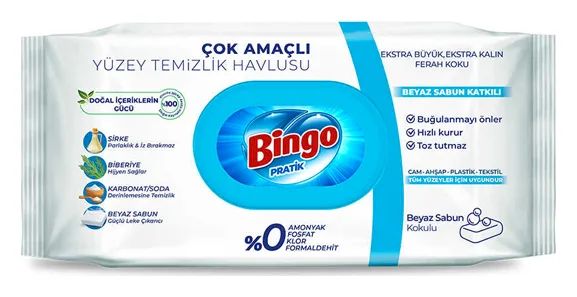 Bingo Reinigungstücher Weiße Seife 96pcs