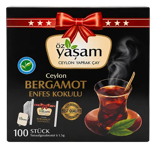 ÖzYasam Ceylon Tee mit Bergamotte 100 Beutel