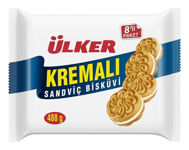 Ülker Kremali Sandvic Bisküvi 8x61g