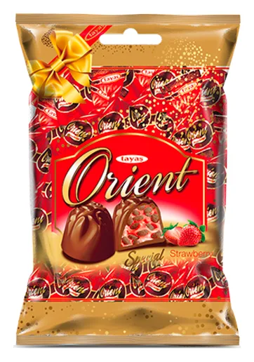Tayas Orient Schokolade mit Erdbeercreme und knusprigem Reis 800g