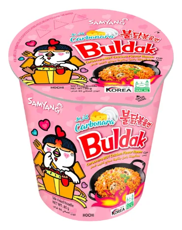 Buldak Hot Chicken Carbonara Noodle Cup 80g