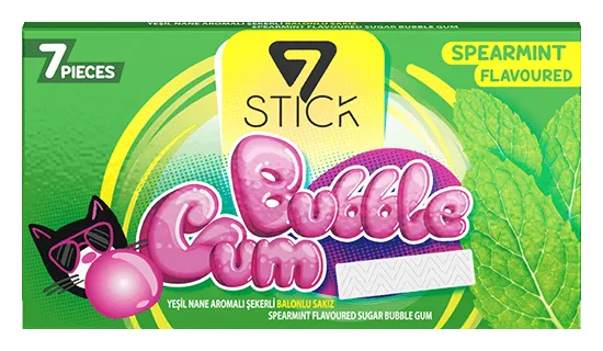 7 Stick Bubble Gum Spearmint 14,5g