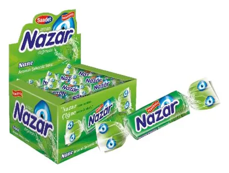 Nazar Pfefferminze Kaugummi 100 Stück Pack