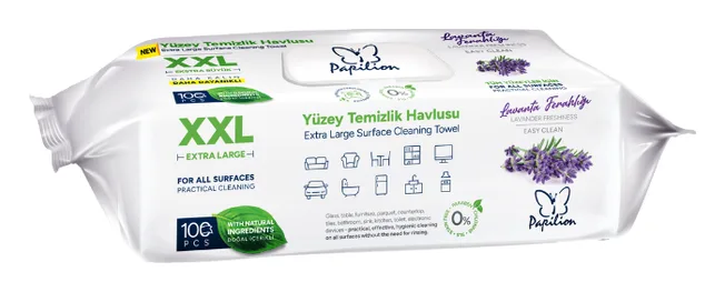 Papilion Allzweck- Reinigungstücher Lavendel XXL 100pcs