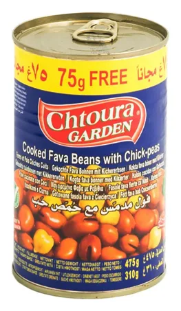 Chtoura Garden Gekochte Fava mit Kichererbsen 475g