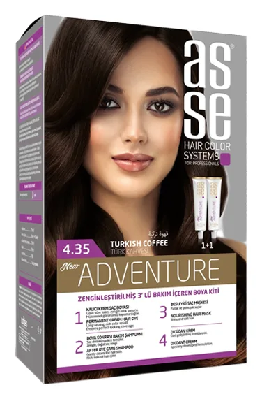 Asse Haarfarbe Adventure 4.35 Türkisches Mokka-Braun 2x50ml