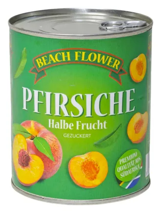 Beach Flower Pfirsiche Halbe Früchte Gezuckert 825g