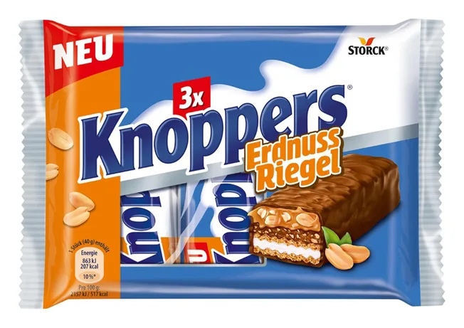 Knoppers Erdnuss Riegel 3er