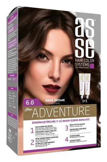 Asse Haarfarbe Adventure 6.0 Dunkelbraun 2x50ml