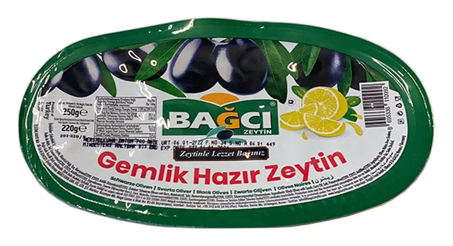 Bagci Hazir Schwarz Oliven 250g