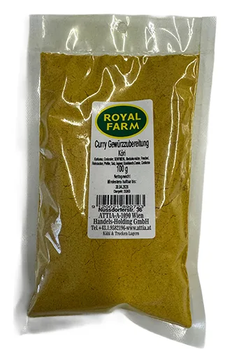 Curry Gewürzzubereitung Royal Farm 100g