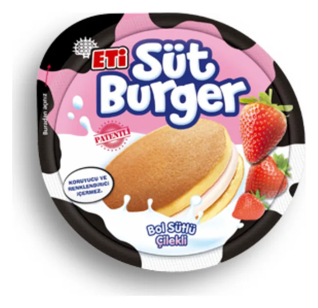 Eti Süt Burger mit Milch und Erdbeer 35g