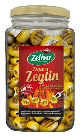 Zeliva Gegrillte Grüne Oliven ohne Stein in Sonnenblumenöl 350g