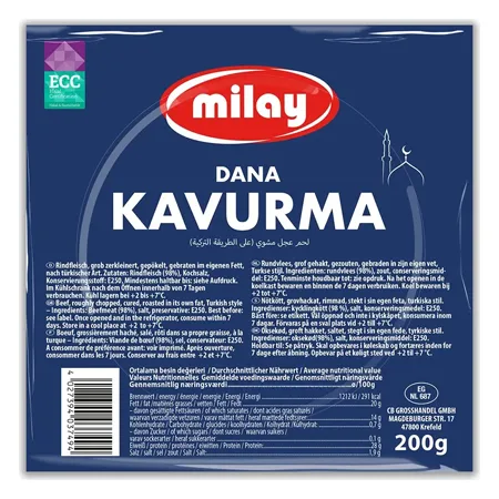 Milay Dana Kavurma Rindfleisch 200g