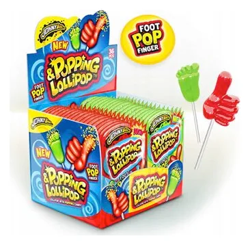 Foot Finger Popping Lollipop Candy 13 gr