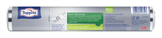 Toppits Alufolie 50m x 29cm