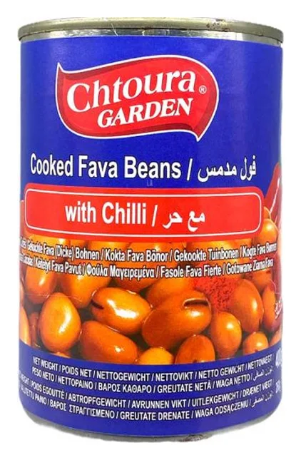 Chtoura Garden Gekochte Fava Bohnen mit Chili 400g