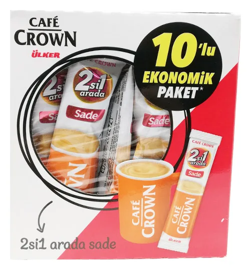 Ülker Cafe Crown 2si1 arada Sade 10x11g