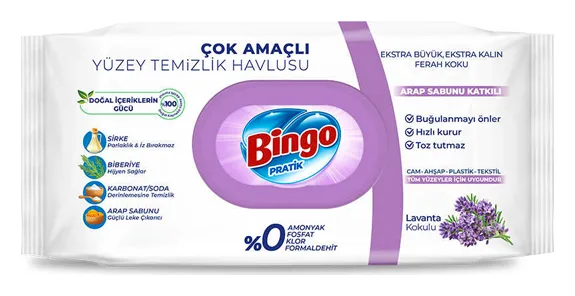 Bingo Reinigungstücher Lavender 96pcs