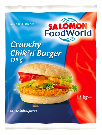 - Salomon Crunchy Chick'n Burger 135g/stk