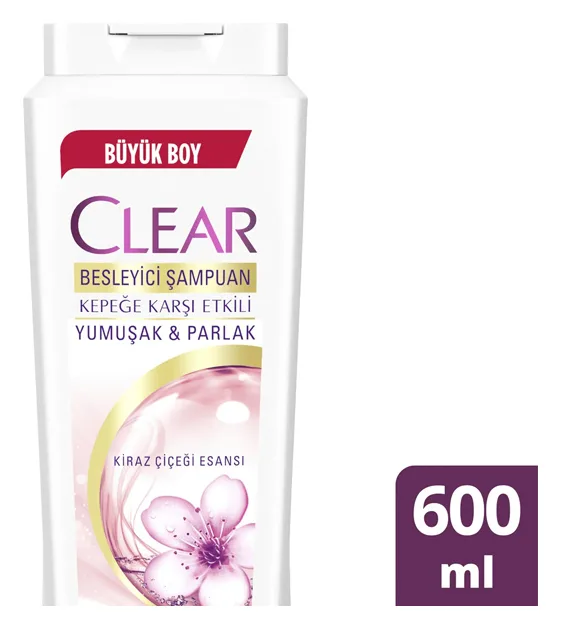 Clear Yumsak Parlak Kiraz Cicegi Shampoo 600ml
