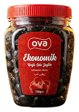 OVA Ekonomik Schwarze Oliven 750gr