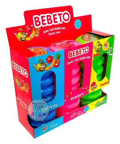 Bebeto Extra Long Bubble Gum 36g