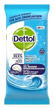 Dettol Desinfektions Reinigungstücher Ozeanfrische 60pcs