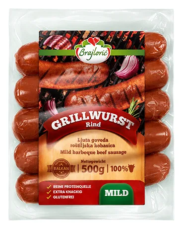 Brajlovic Grillwurst Mild 500g
