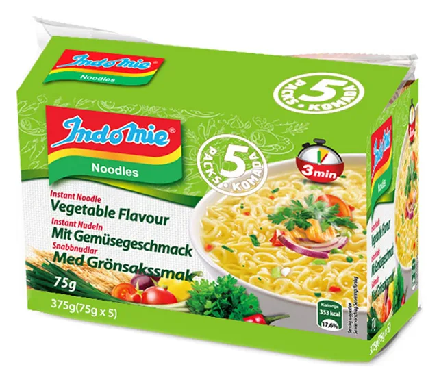 Indomie Noodles Vegetable Flavour 5x75g