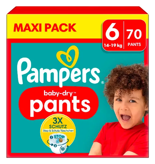 Pampers Pants Baby Dry 6, 70pcs