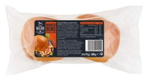 Die Grillerei Burger Brot 4er 300g