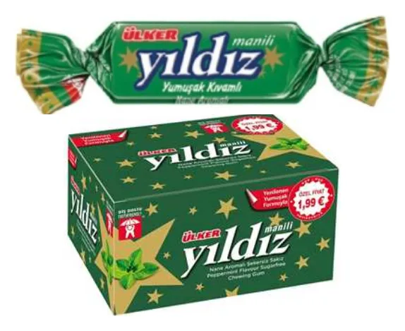 Ülker Yildiz Naneli Sekersiz Sakiz (1,4gx80)