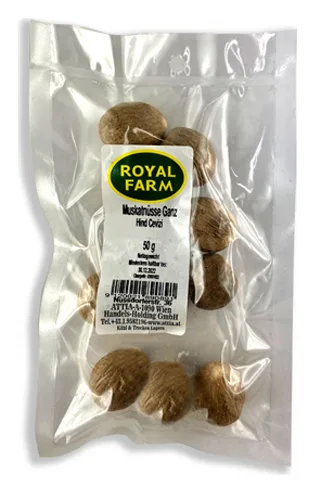 Muskatnüsse ganz Royal Farm 50g