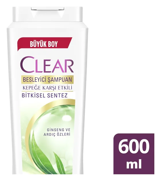 Clear Bitkisel Sentez Ginseng Ardic Shampoo 600ml