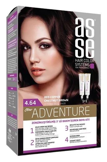 Asse Haarfarbe Adventure 4.64 Kupferrot Kastanienbraun 2x50ml