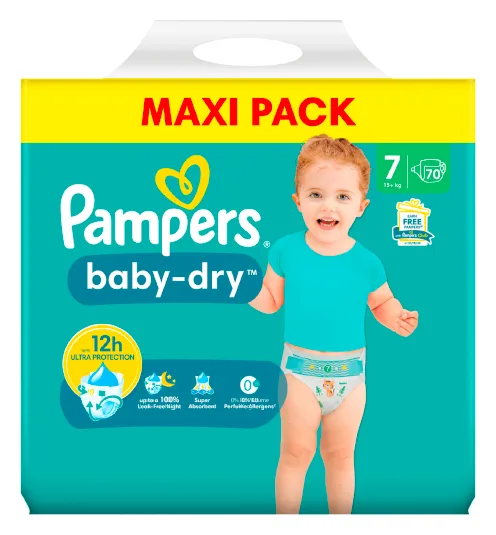 Pampers Windeln Baby Dry 7, 70pcs