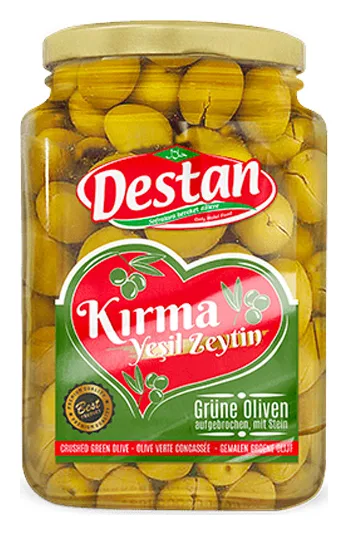 Destan Kirma Yesil Zeytin Cam 900g