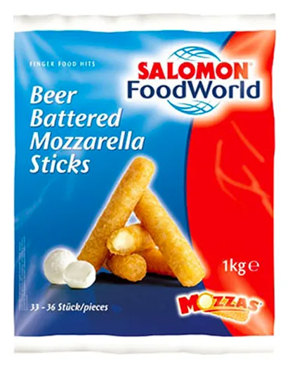 - Salomon Mozzarella Stick Beer Battered 1kg