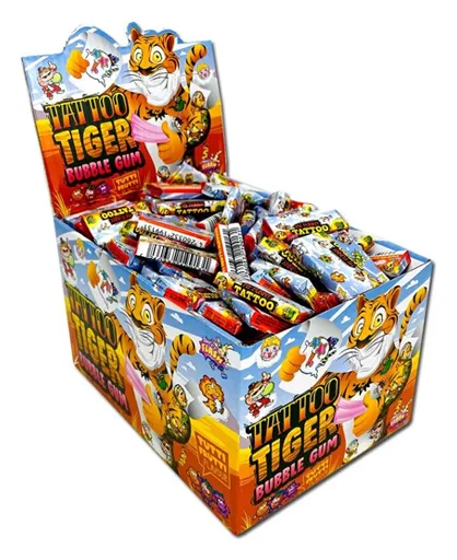 Tattoo Tiger Bubble Gum 200pcs