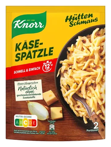 Knorr Hüttenschmaus Käse Spätzle 149g