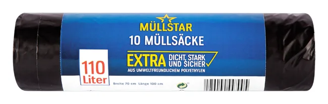 Müllstar Müllsäcke mit Zugband 10x110L