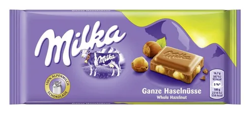 Milka Ganze Haselnüsse Schokolade 100g