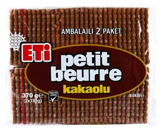 Eti Tee Biscuit Kakao (2x185g) 370g