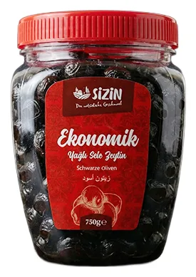 Sizin Ekonomik Schwarze Oliven 750gr