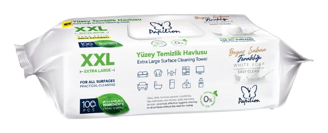 Papilion Allzweck- Reinigungstücher Weiße Seife XXL 100pcs