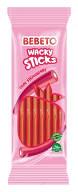 Bebeto Wacky Sticks Cool Erdbeere 180g