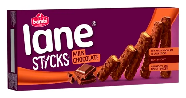 Bambi Lane Sticks Milchschokolade 125g