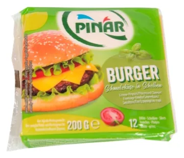 Pinar Burger Schmelzkäse in Scheiben 200g