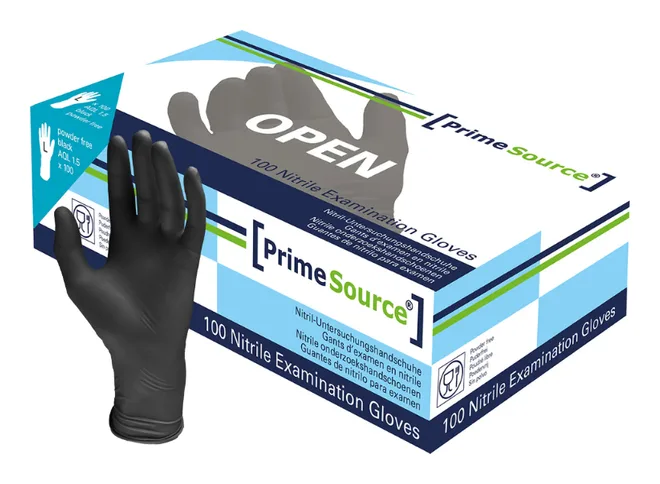 Premium Source Nitril Handschuhe (L) SCHWARZ 100pcs